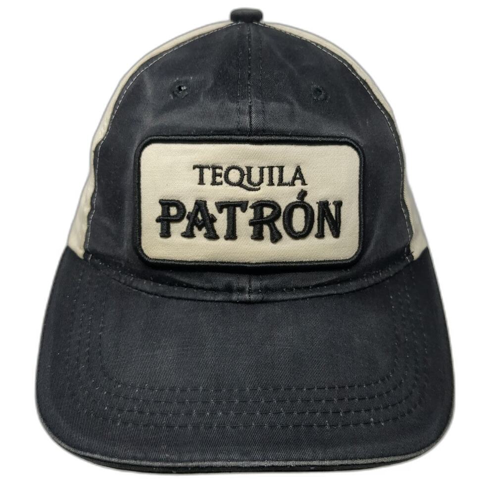 Tequila Patron Baseball Cap Black One Size Two Tone Simply Perfect Patch Hat